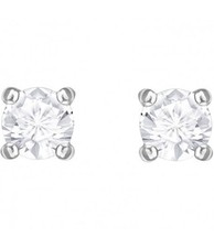 Orecchini a buco Swarovski Attract tondo rodio  5408436