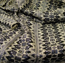 SCAMPOLO VINTAGE TESSUTO STOFFA TAPPEZZERIA PATTERN ART DECO' OPERATO 140X140