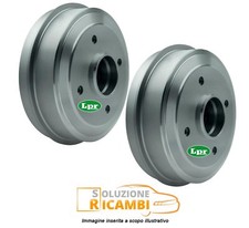 Kit 2 Tamburi Freni Posteriori Lpr Fiat Punto Grande Punto Opel Corsa