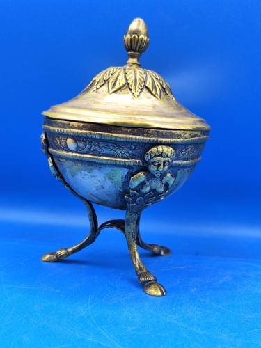 Antica coppa metallo argentato - antica,