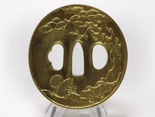 Spada giapponese tsuba con