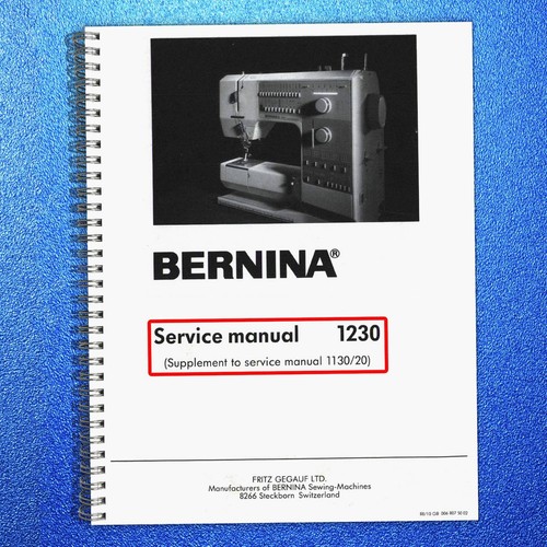 Bernina 1230 service - 1230,