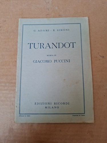 Libretto edizioni ricordi - libretto,