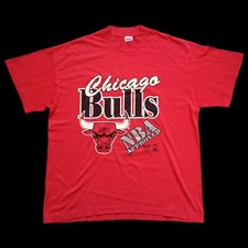 Chicago Bulls Trench 1991 Vintage T Shirt XLarge red NBA approved Jordan