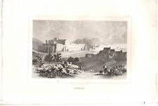 Stampa antica BETLEMME veduta panoramica PALESTINA 1840-45 Antique print