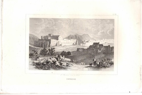 Stampa antica betlemme - stampa,