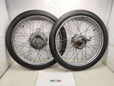 COPPIA RUOTE MOZZI CICLOMOTORE TUBONE MILANI 50 cc (PP2819)