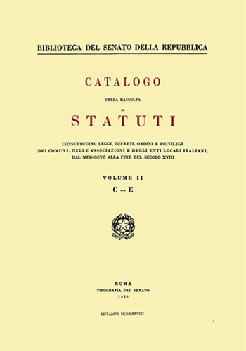 Catalogo della raccolta - -, di