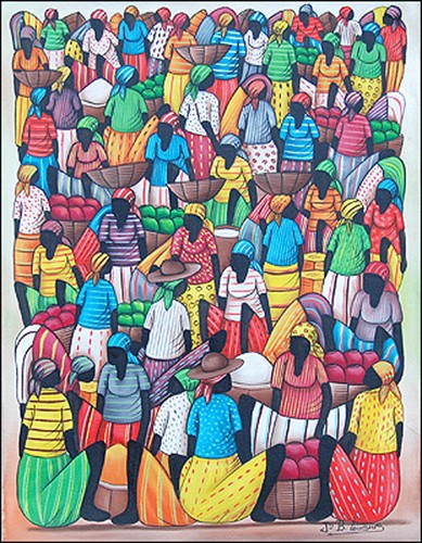 Arte haitiana mercato - haitiana,