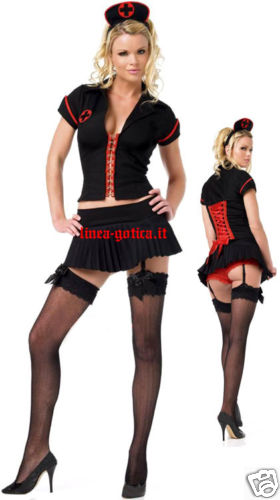 Vestito infermiera nero - vestito,
