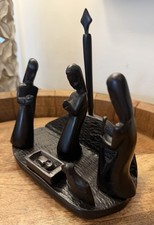 Presepe africano intagliato a