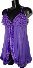 Babydoll viola trasparente