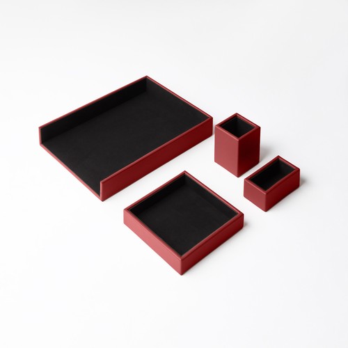 Set scrivania pelle - scrivania,