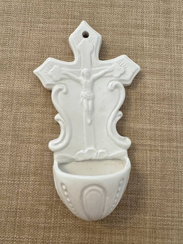 Acquasantiera ceramica - acquasantiera, in