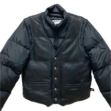 Giubbotto Uomo Abbigliamento Schott Schott Piumino Pelle Switch 2 Vie Taglia 40