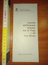 Concerto Orchestra Sinfonica Fok di Praga e del Coro Boemo (Reggio E.) 1964
