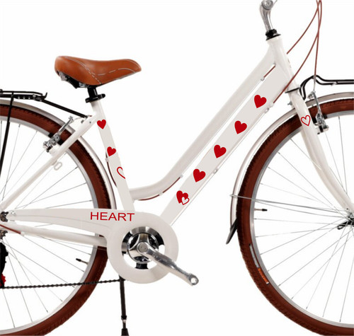 Adesivi bici graziella cuori - adesivi,