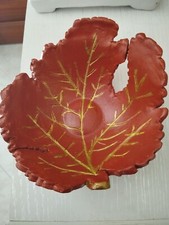 SVUOTATASCHE PORTAGIOIE IN CERAMICA ARGILLA FATTO A MANO TERRA DI SIENA E ORO