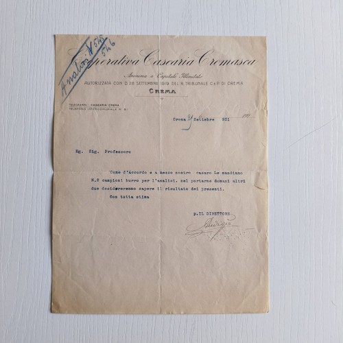 1921 coop casearia cremasca - casearia,