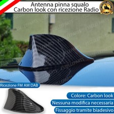 ANTENNA PINNA SQUALO CARBON LOOK PER 500 595 695 ABARTH VERA RICEZIONE RADIO