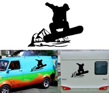 Snowboard Montagne, Adesivo In