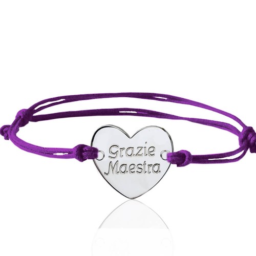 Bracciale con cuore argento - bracciale,