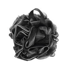 3 Pezzi Nero Doccia Pouf Rete