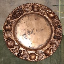 Piatto antico rame con - antico,