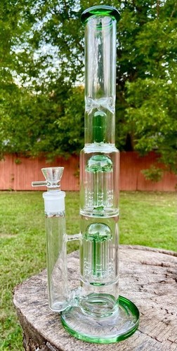 Green heavy glass - glass, bong