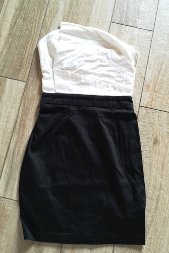 Mini abito bianco nero senza - abito, e