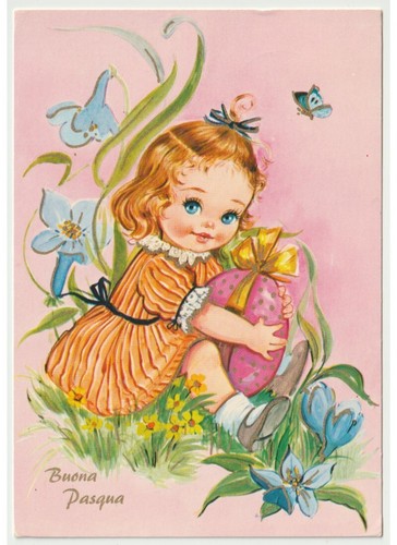 1976 bambina uovo pasqua - 1976,
