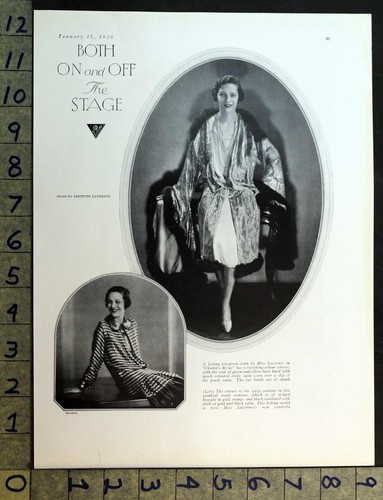 1926 gertrude lawrence attrice - lawrence,