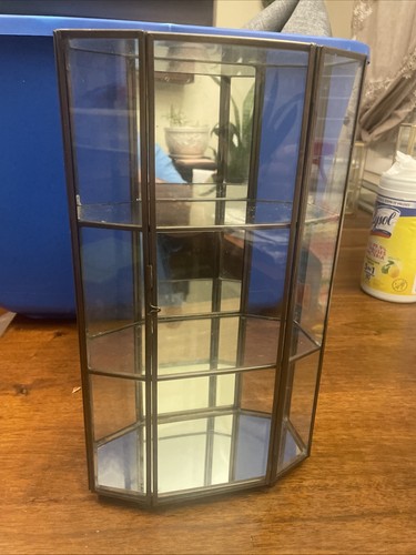 Espositore vetro ottone curio - ottone,