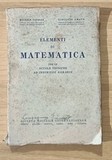 Elementi di Matematica. AA.vv. SEGATI, 1935