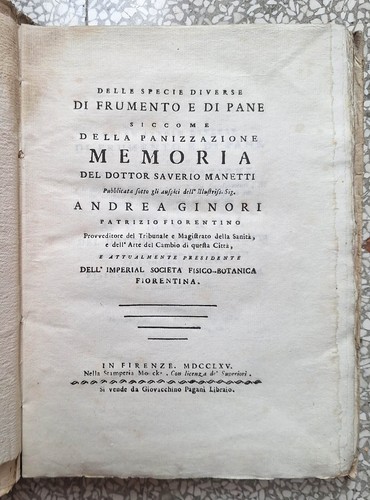 Manetti frumento pane 1765 - e,