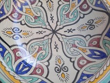 piatto marocchino etnico dipinto a mano