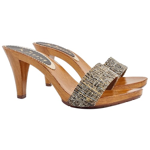 Zoccoli con fascia marrone - , in