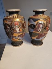 Coppia Vaso Giapponese Satsuma