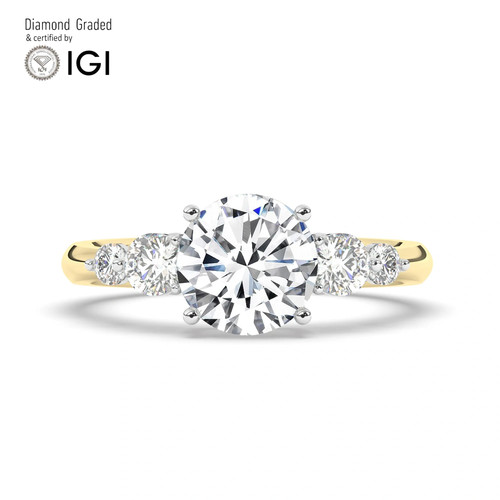 Anello trilogy diamante tondo - trilogy,
