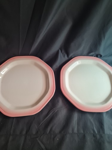 Pair octagonal dishes - pair, of