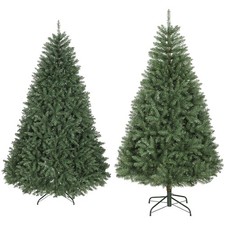 HOMCOM Albero di Natale Artificiale con Rami a Cerniera e Base Pieghevole