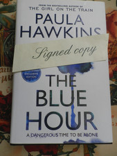 THE BLUE HOUR PAULA HAWKINS *SIGNED*,H/B'.SPRAYED BLUE EDGES.2024.WATERSTONES.