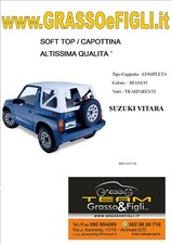 Cappottina Soft Top Bianco Suzuki Vitara  Altissima Qualità cappotta 