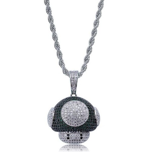 Collana con ciondolo fungo