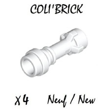 Lego 64567 - 4x Minifig Weapon Lightsaber Hilt Straight Laser Blanc White - NEUF