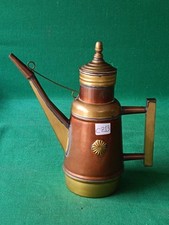 VECCHIA OLIERA BRICCO ARTIGIANALE VINTAGE IN RAME E OTTONE DA COLLEZIONE. CZ13