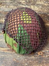 Elmo Italiano modello 1933 con telo mimetico e rete  completo interno-soggolo