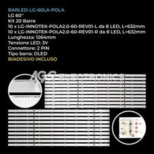 KIT 20 BARRE STRIP LED TV LG