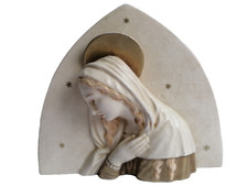 Madonna lunetta di  ceramica