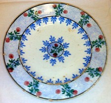 Piatto fine 800 marchiato con un acquila con una scritta sotto ( diametro 24 cm)